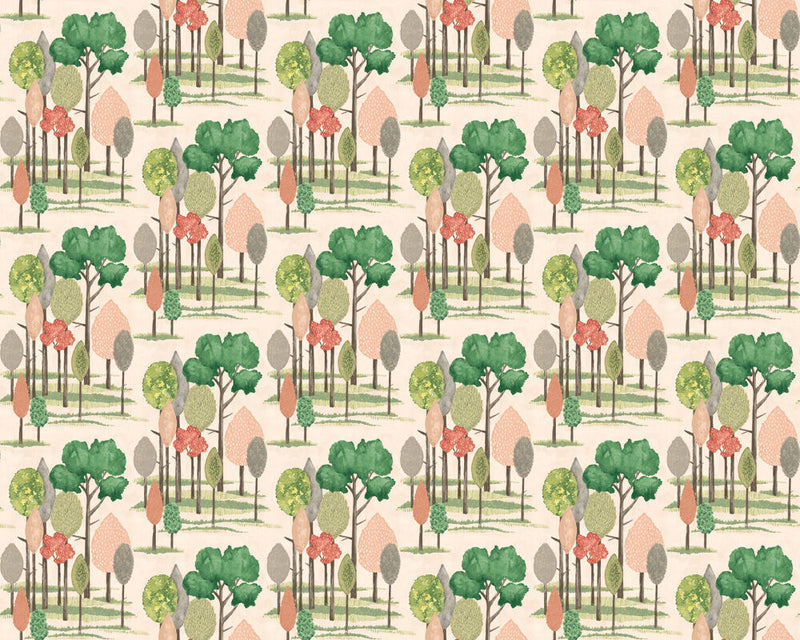 CEP50136W Tall Trees Powder Puff Wallpaper by Ohpopsi