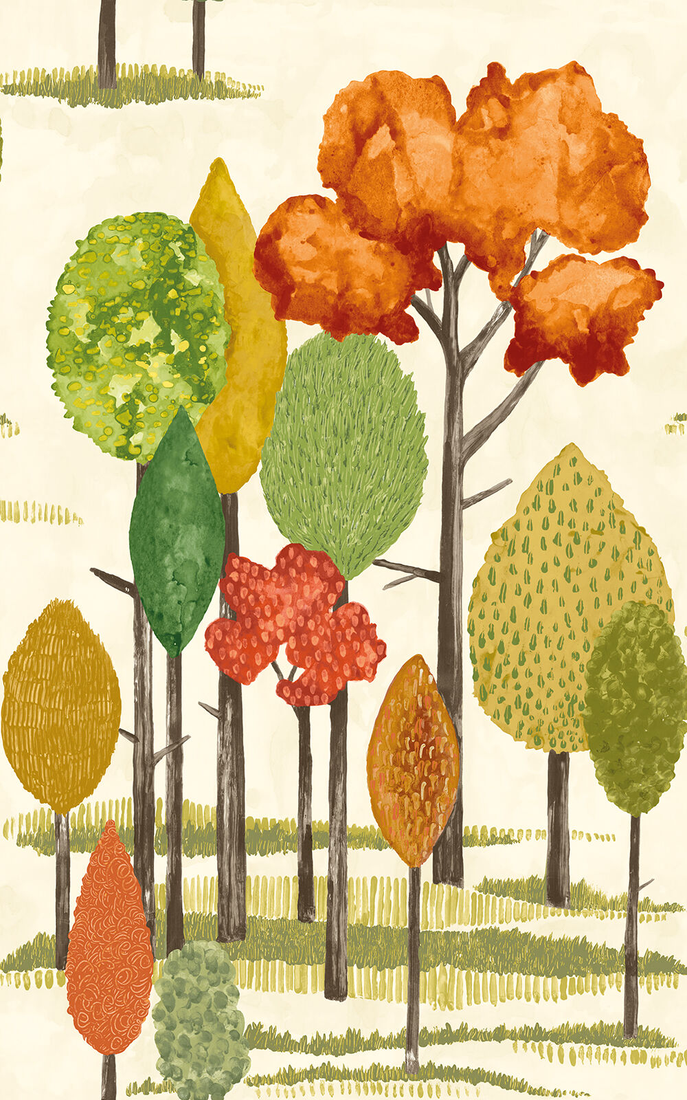 CEP50138W Tall Trees Autumn Wallpaper by Ohpopsi