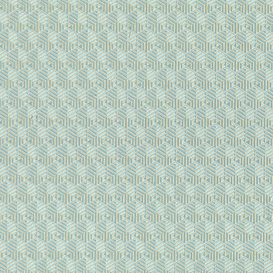 CH01322 Louvre Chelsea Teal Gold Wallpaper By Sketch Twenty 3