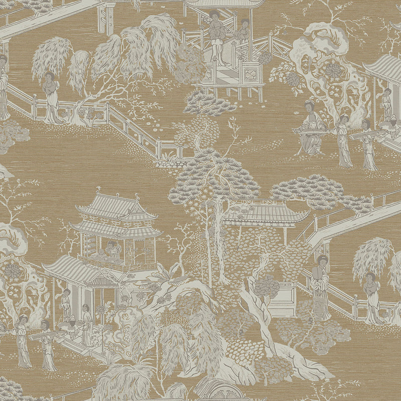 CH01326 Pagoda Chelsea Gold Wallpaper By Sketch Twenty 3