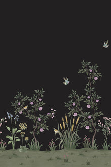 CH03 Chinella Dark Green Les Vangardes Mural by Tres Tintas