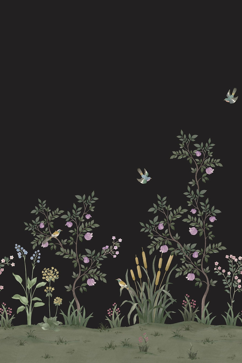 CH03 Chinella Dark Green Les Vangardes Mural by Tres Tintas