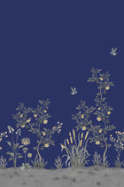 CH04 Chinella Dark Blue Les Vangardes Mural by Tres Tintas
