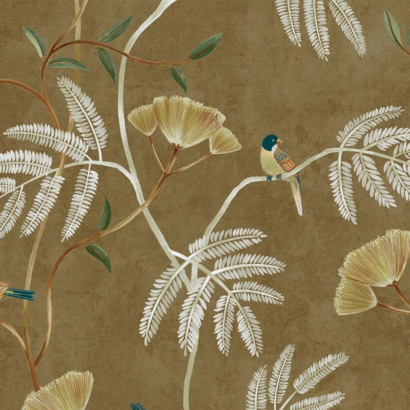 Kohana Branch Tan Chinoiserie Wallpaper by Today Interiors