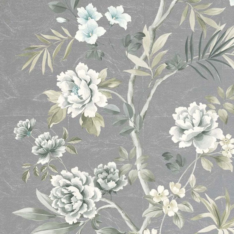 Chaehwa Branch Foil Chinoiserie Wallpaper by Today Interiors
