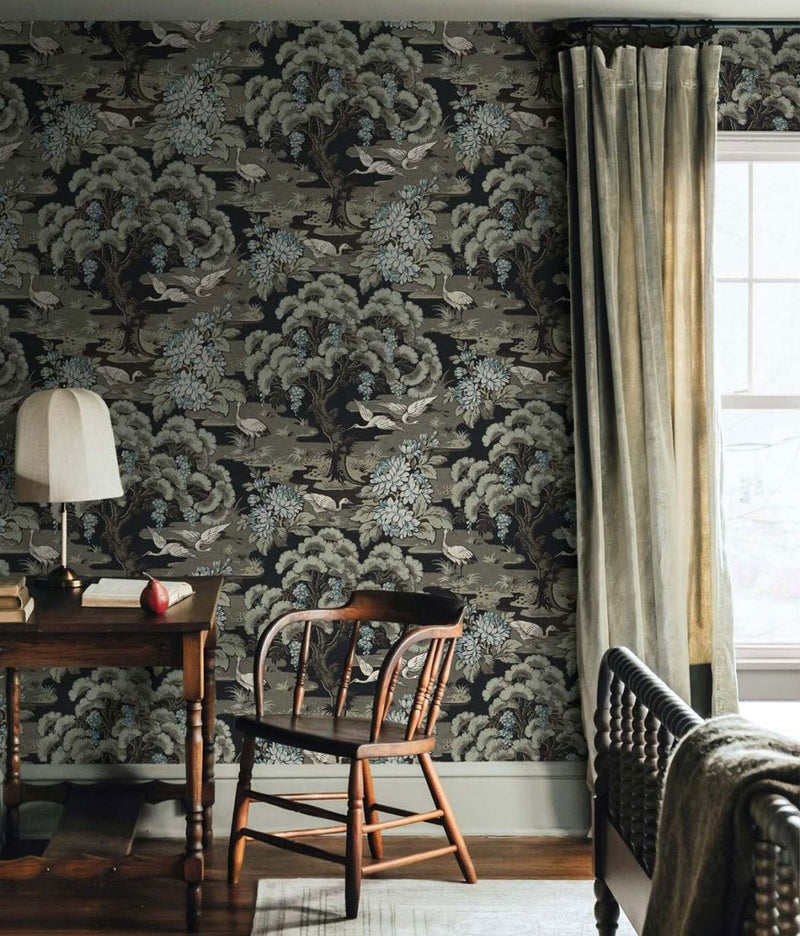 Hanae Trees Forest Chinoiserie Wallpaper by Today Interiors