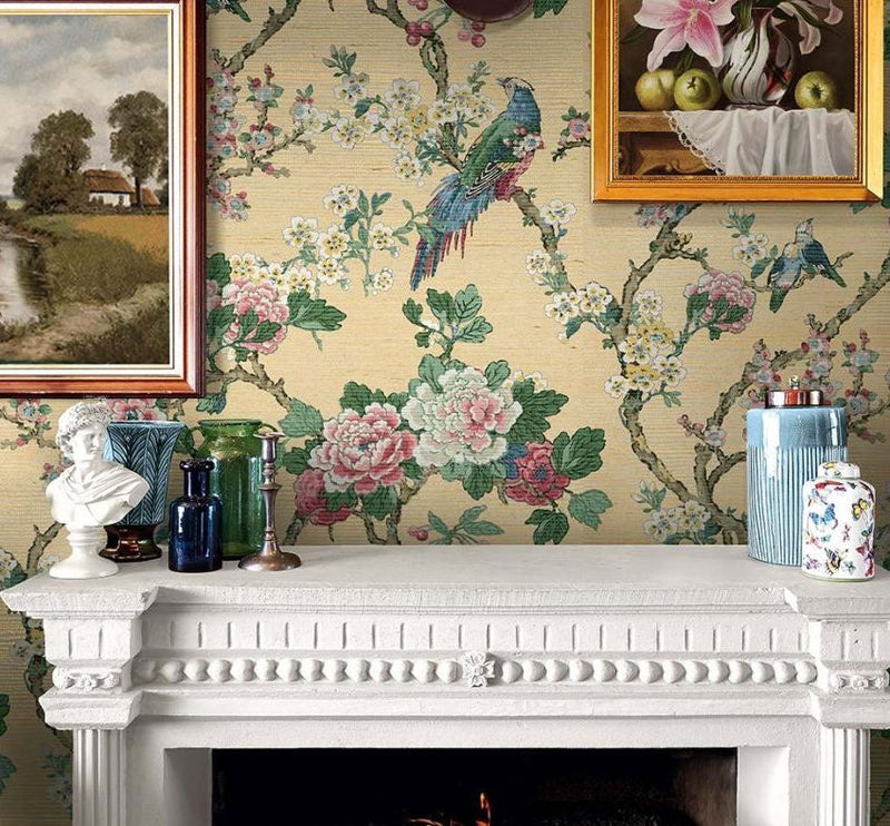 Ume Bird Trail Summer Chinoiserie Wallpaper by Today Interiors