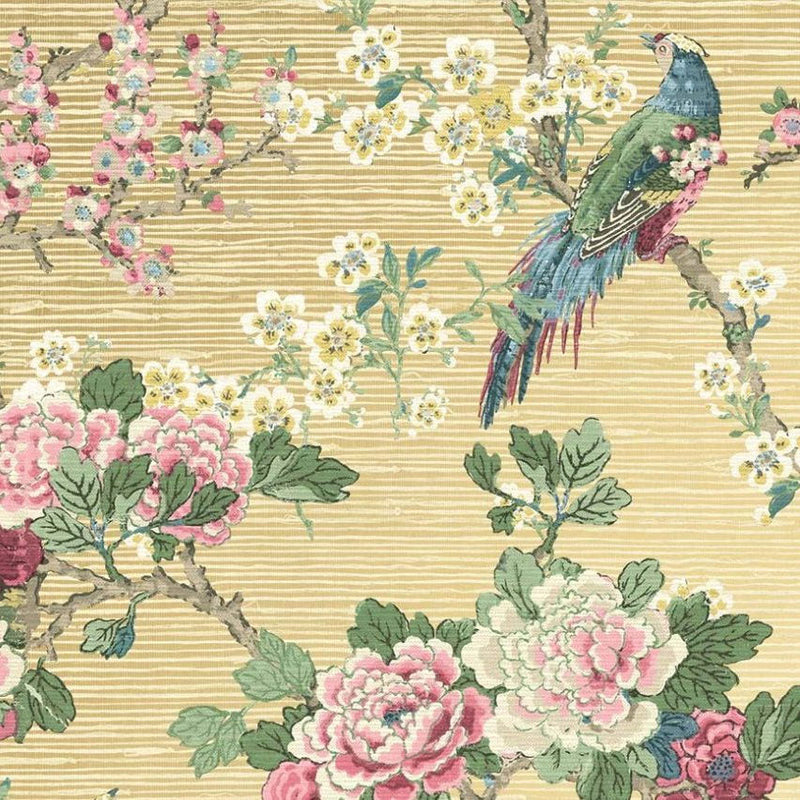 Ume Bird Trail Summer Chinoiserie Wallpaper by Today Interiors