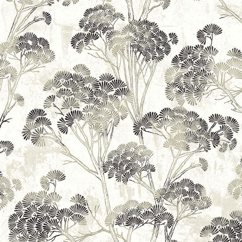 Yulin Trees Snow Chinoiserie Wallpaper by Today Interiors