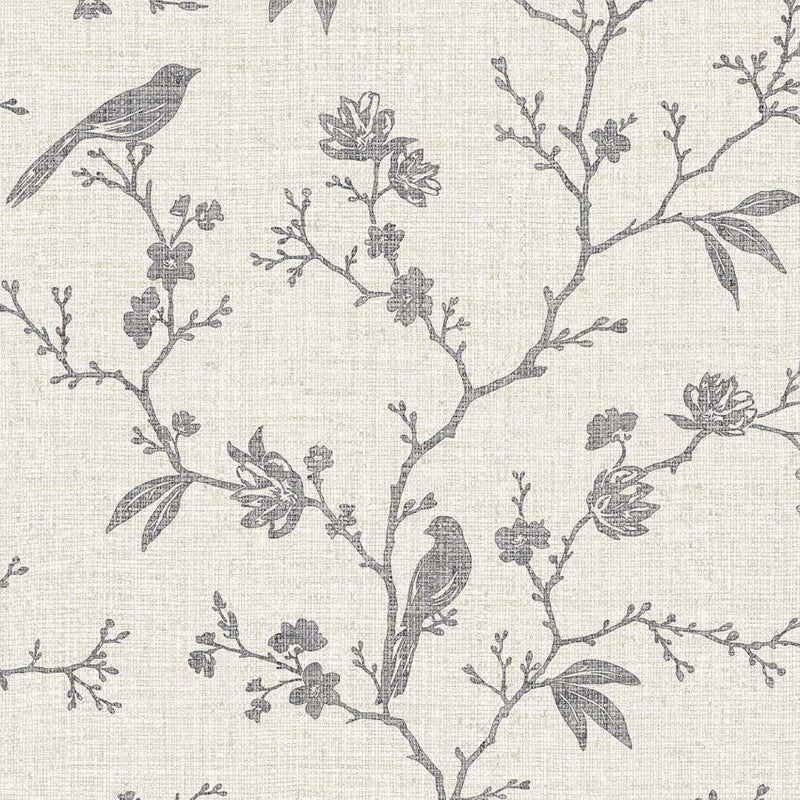Yuye Silhouette Oyster Chinoiserie Wallpaper by Today Interiors