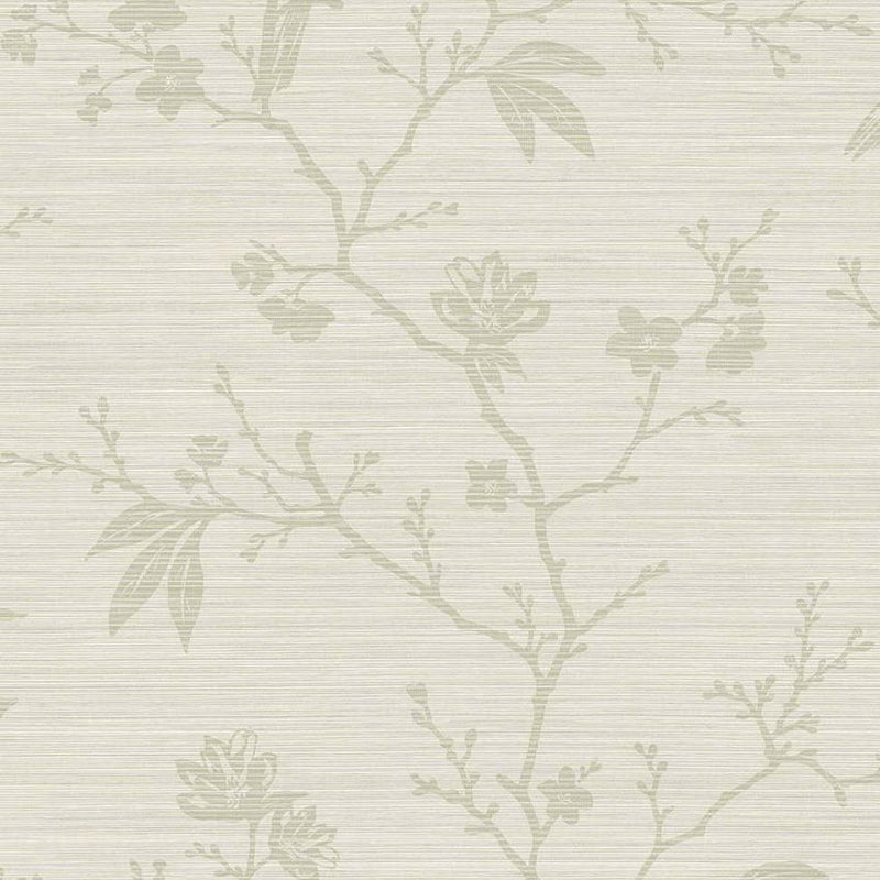 Yuye Silhouette Oat Chinoiserie Wallpaper by Today Interiors