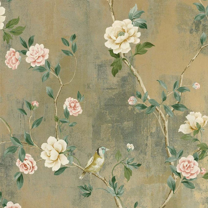 Jangmi Trail Mossy Hill Chinoiserie Wallpaper by Today Interiors