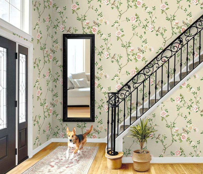 Jangmi Trail Bluebell Chinoiserie Wallpaper by Today Interiors