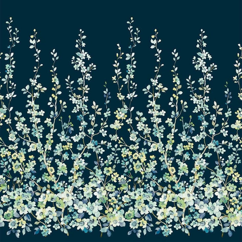 Sakura Bloom Mural Night Sky Chinoiserie Mural by Today Interiors