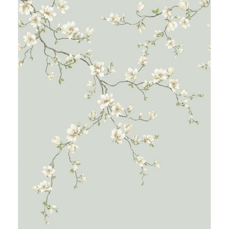 CH32308M Miyabi Bloom Mural Ash Chinoiserie Mural by Today Interiors