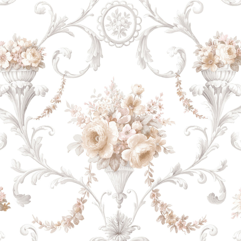 CI38229 Ornamental Floral Classic Silks 4 Wallpaper By Galerie