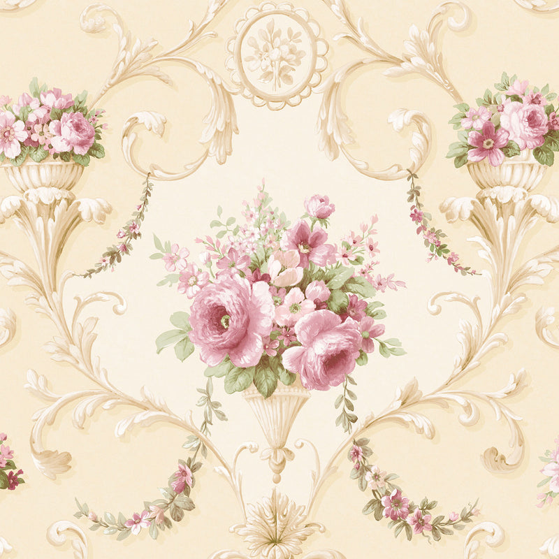 CI38230 Ornamental Floral Classic Silks 4 Wallpaper By Galerie