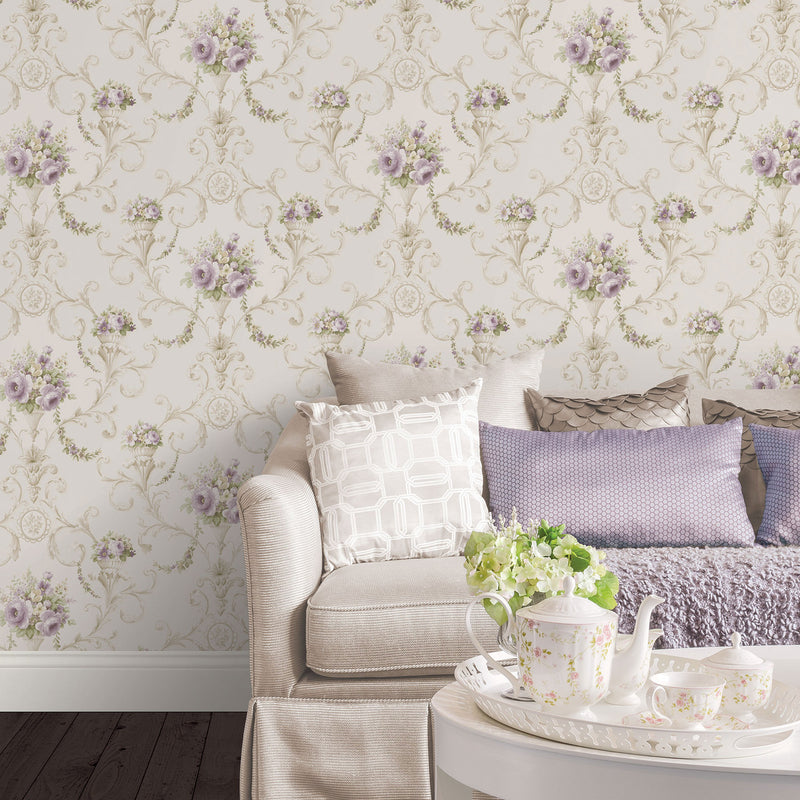 CI38231 Ornamental Floral Classic Silks 4 Wallpaper By Galerie