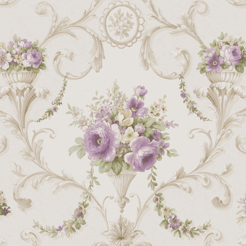 CI38231 Ornamental Floral Classic Silks 4 Wallpaper By Galerie