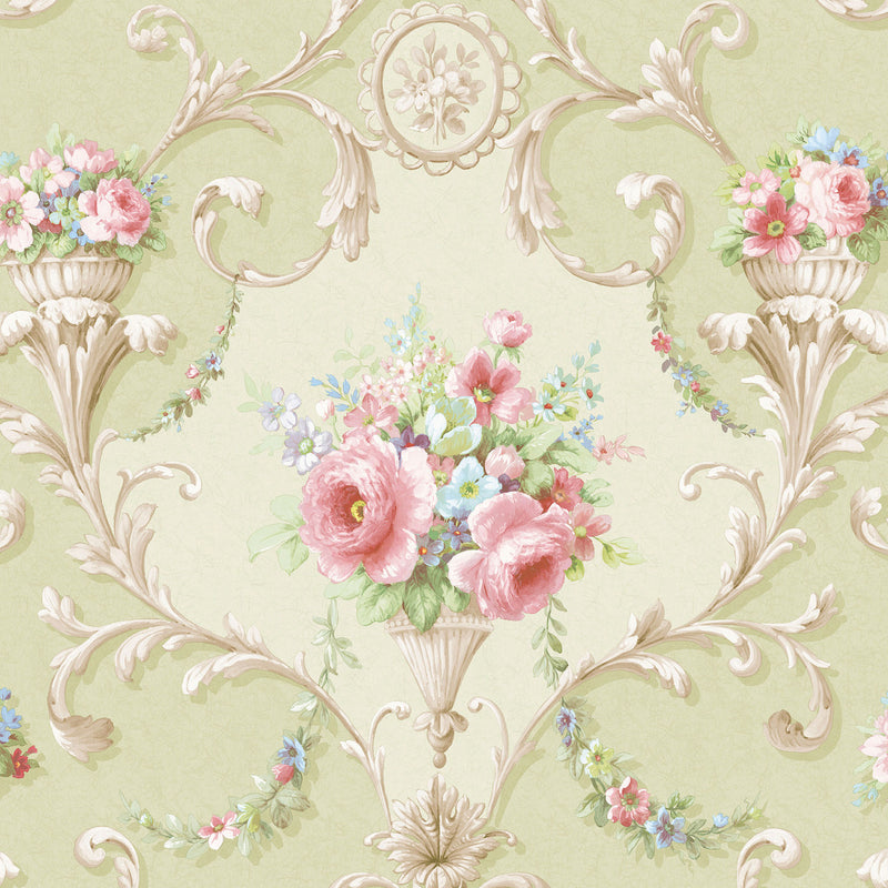 CI38232 Ornamental Floral Classic Silks 4 Wallpaper By Galerie