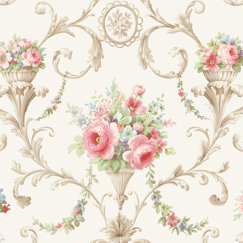 CI38233 Ornamental Floral Classic Silks 4 Wallpaper By Galerie