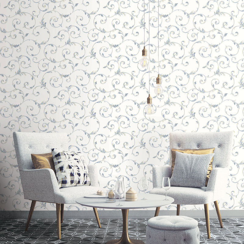 CI38237 Scroll Classic Silks 4 Wallpaper By Galerie