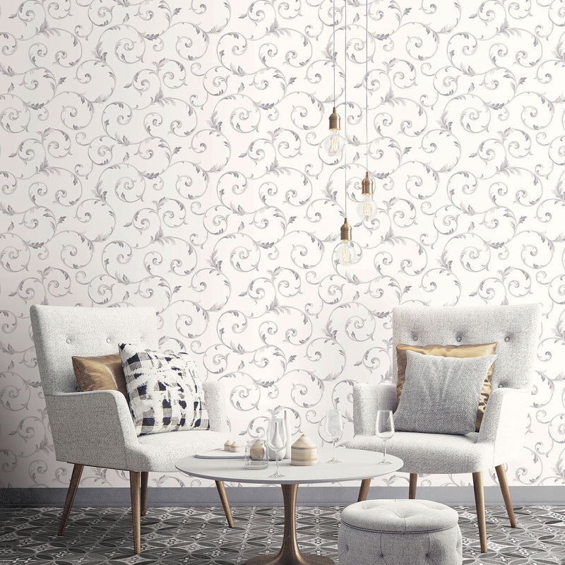 CI38239 Scroll Classic Silks 4 Wallpaper By Galerie