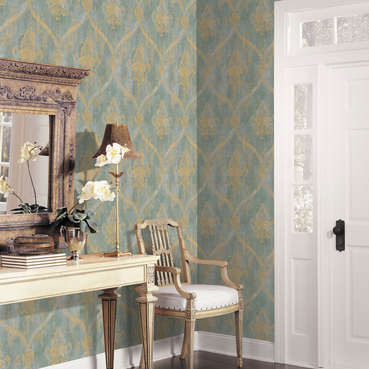 CI38255 Regal Damask Classic Silks 4 Wallpaper By Galerie