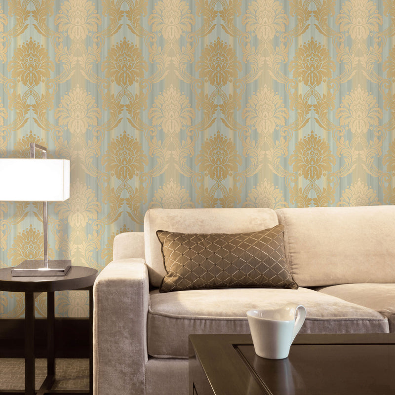 CI38264 String Damask Classic Silks 4 Wallpaper By Galerie