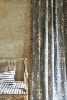Bandana Blue Almond Wax Works Fabric by Lewis & Wood