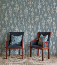 LW 322 449 Citadel Blue Almond Wallpaper by Lewis & Wood