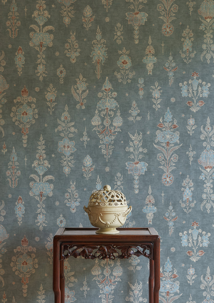Citadel Ochre Smoke Mediterranea Wallpaper by Lewis & Wood