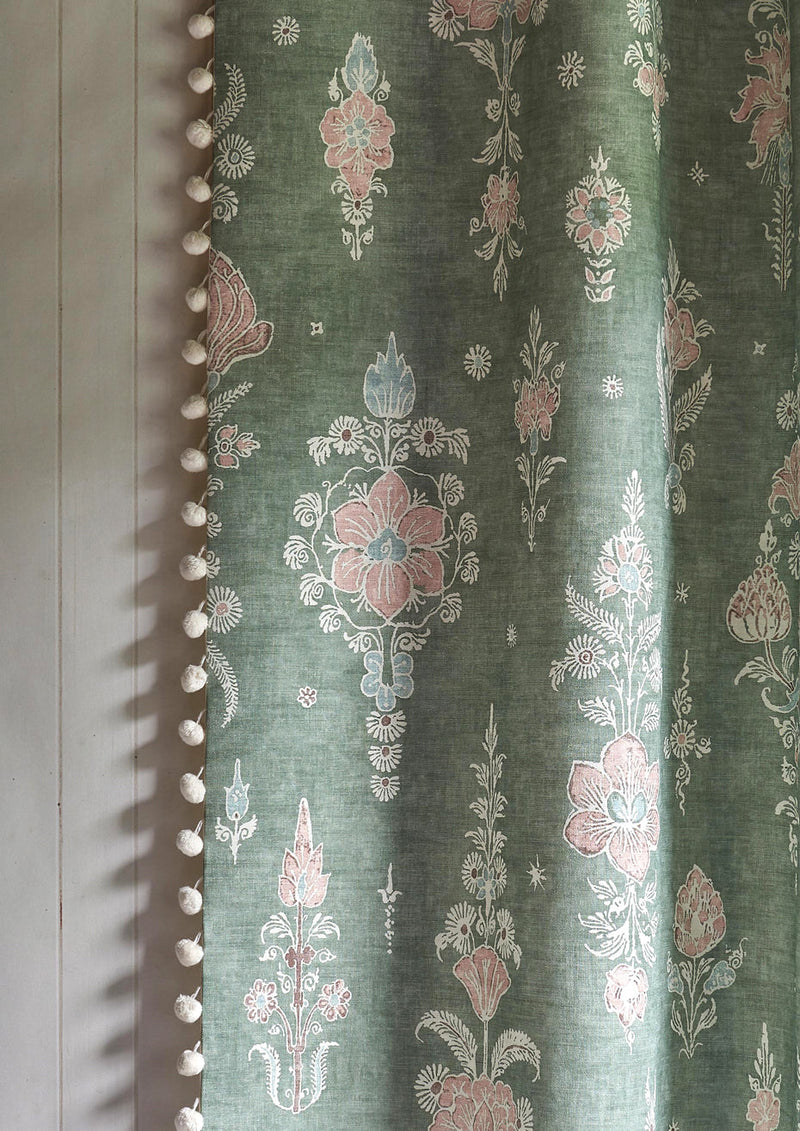 LW 322 362 Citadel Green Glaze Fabric by Lewis & Wood