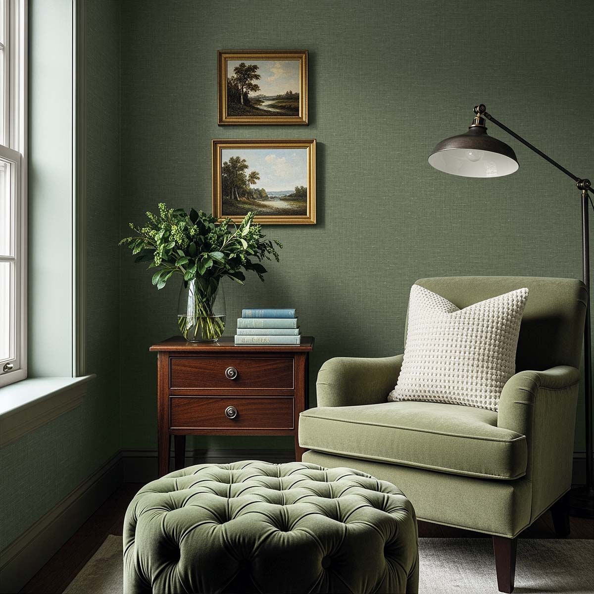 CL90001 Vauxhall 27 Olive Carl Robinson 23 Wallpaper by Today Interiors