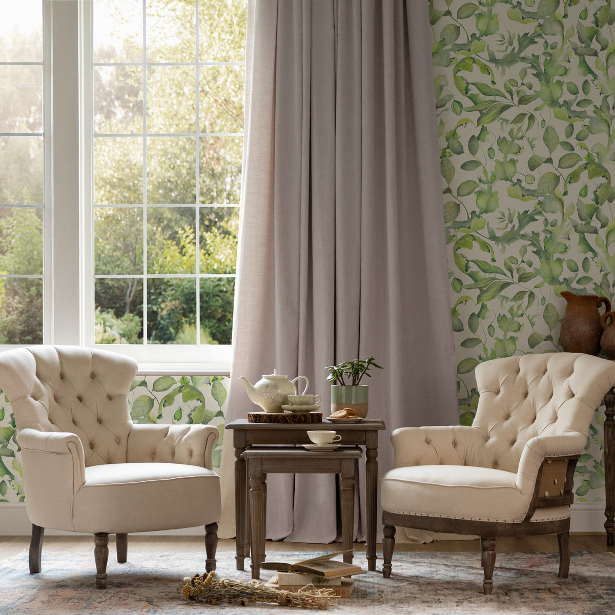 Claudia Cream Wallpaper by Voyage Maison | CLAUDIA/WPO/CRE