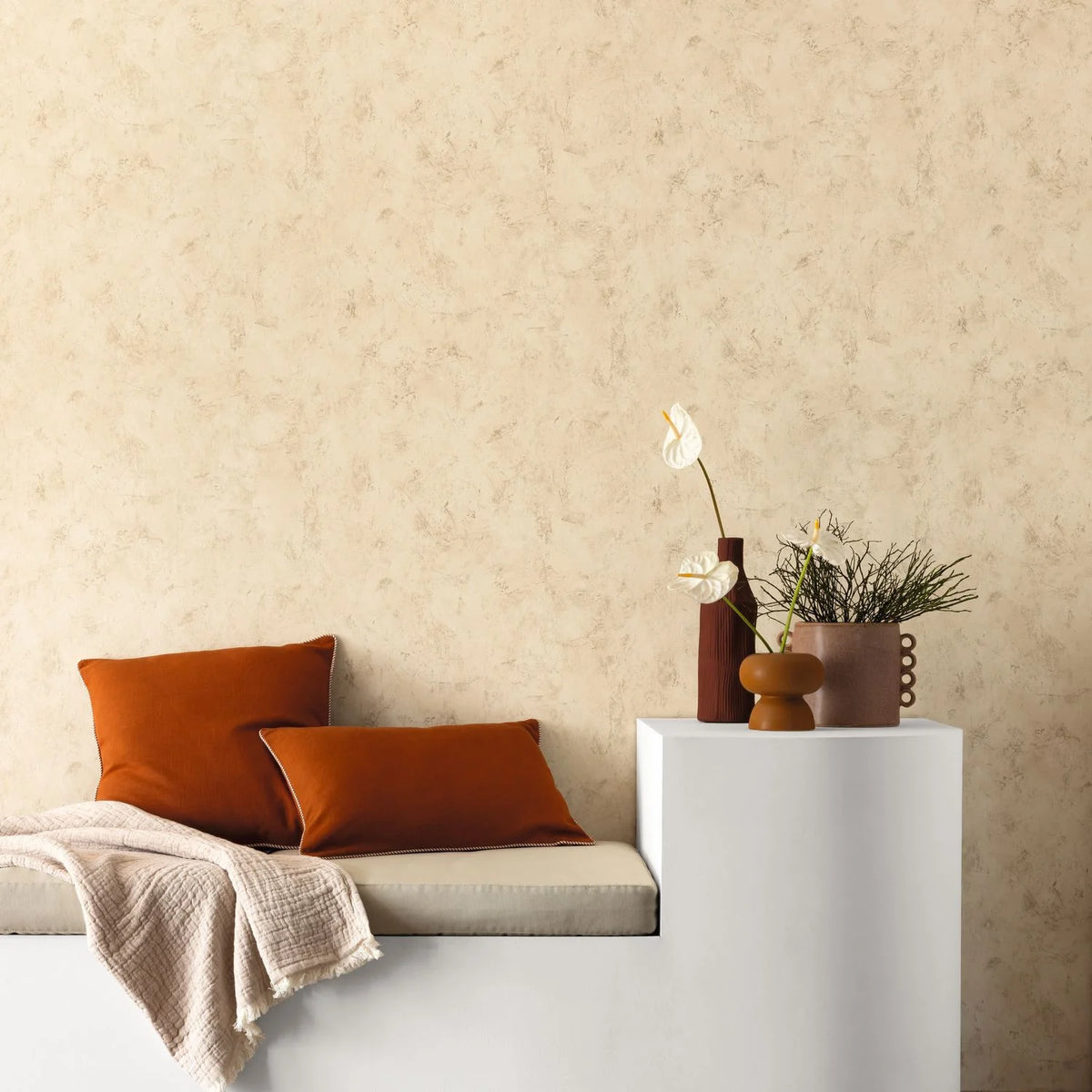 Uni Metallise Chalk Wallpaper by Caselio