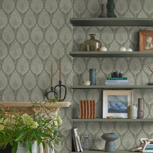 142308 Flame Leaf Sage Wallpaper by Graham & Brown