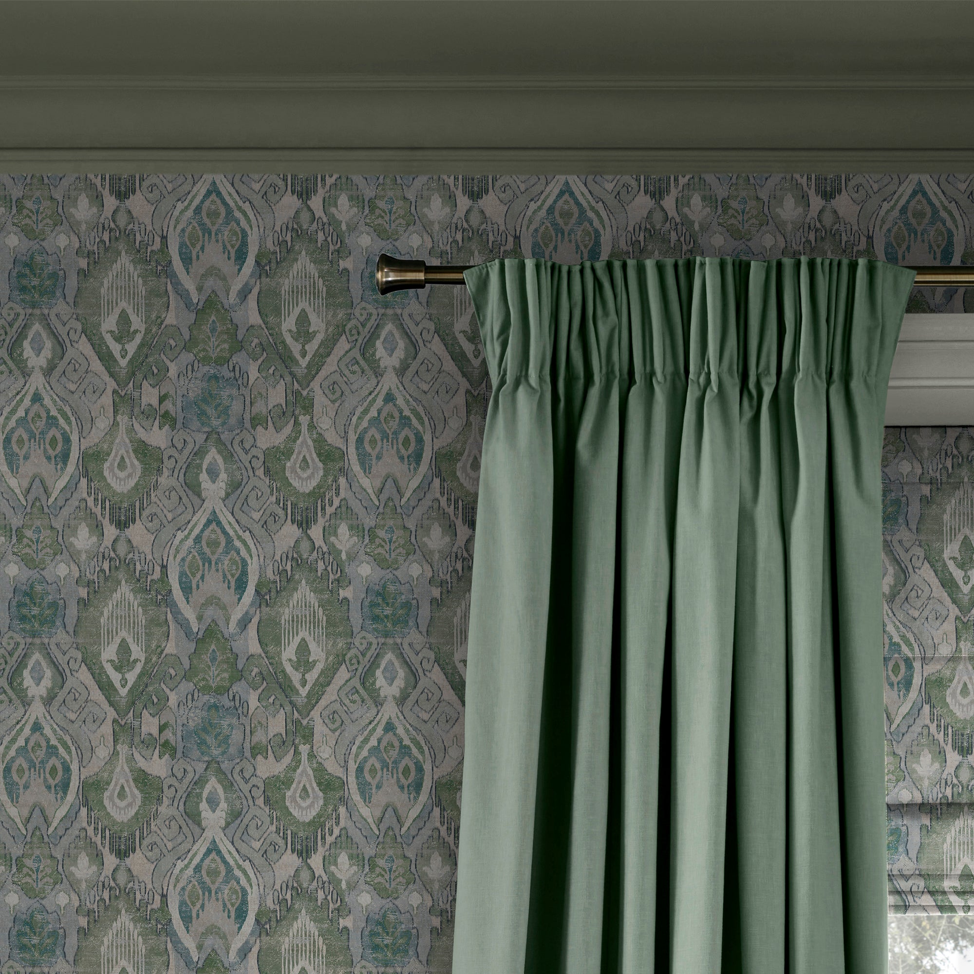 142306 Daraee Tapestry Blue & Green Wallpaper by Graham & Brown
