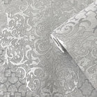 CM2483 Lustre Metallic Silver Grey Wallpaper by Galerie
