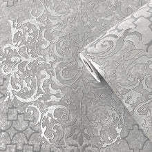 CM2483 Lustre Metallic Silver Grey Wallpaper by Galerie