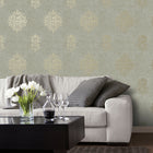 CM2486 Lustre Metallic Bronze Brown Wallpaper by Galerie