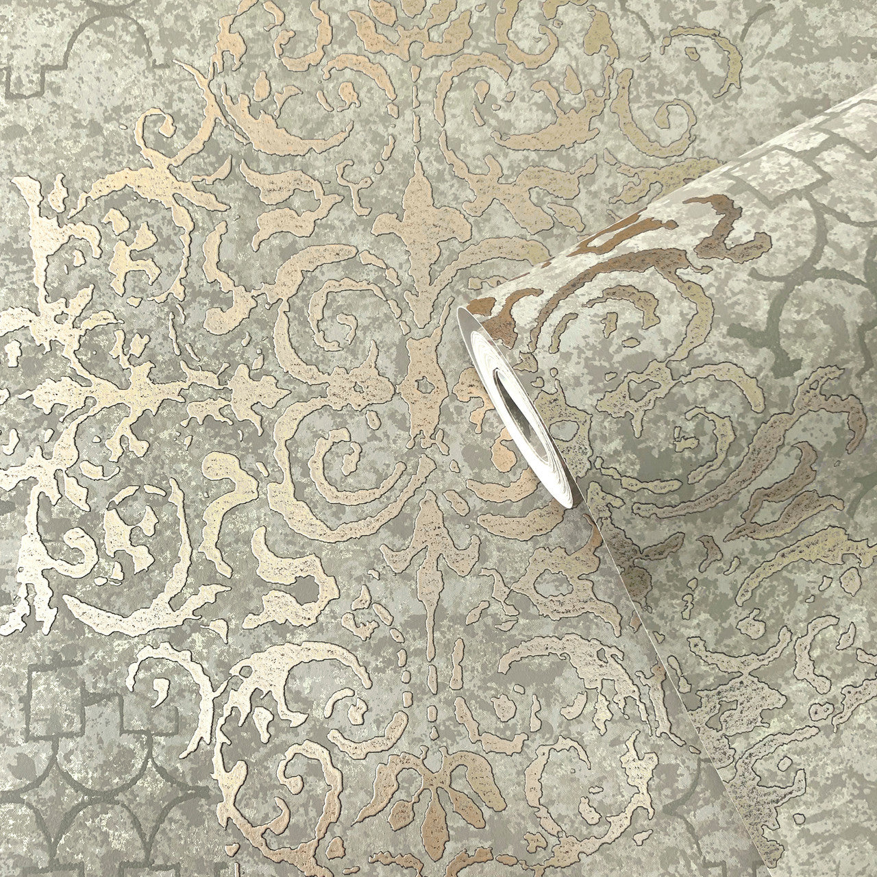 CM2486 Lustre Metallic Bronze Brown Wallpaper by Galerie