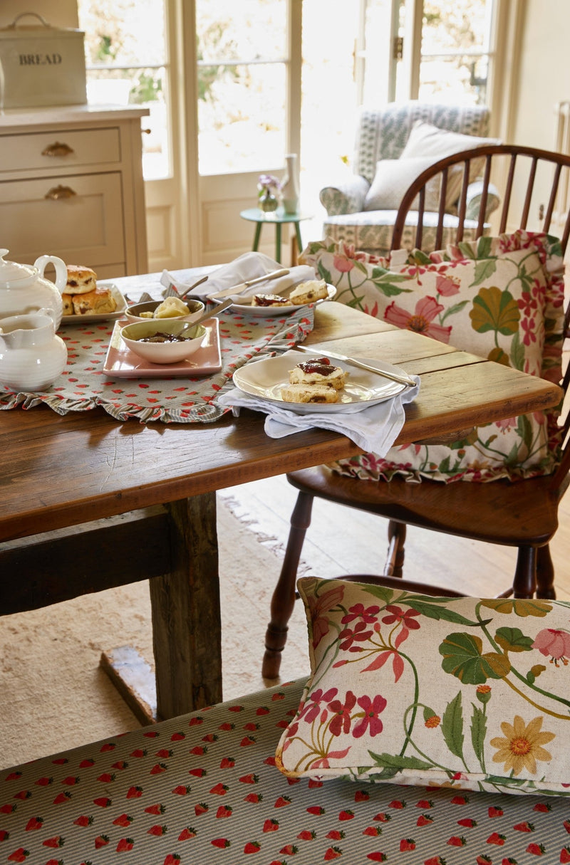 Strawberry Picking Summer Cottage Charm Fabric by Prestigious Textiles | 8854/348