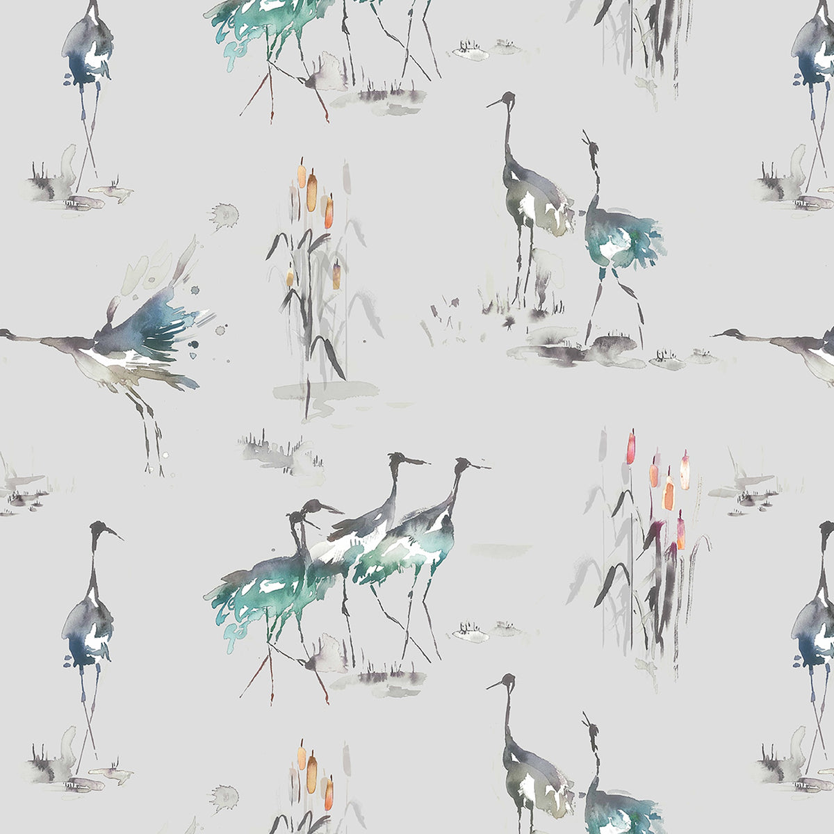 Cranes Cobalt Wallpaper by Voyage Maison | CRANES/WPO/COB