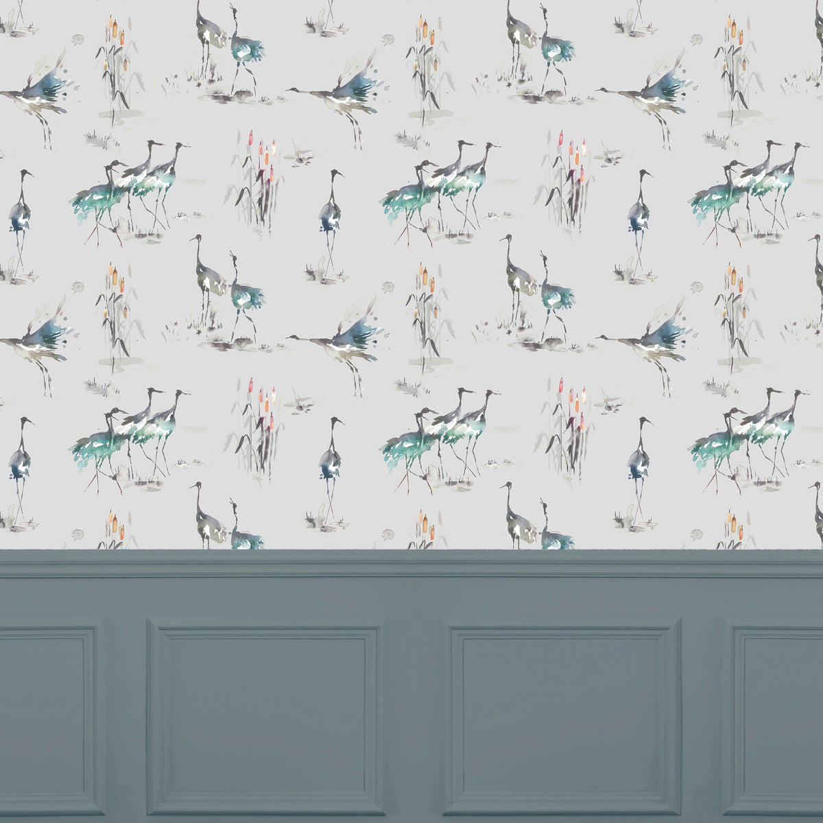 Cranes Cobalt Wallpaper by Voyage Maison | CRANES/WPO/COB