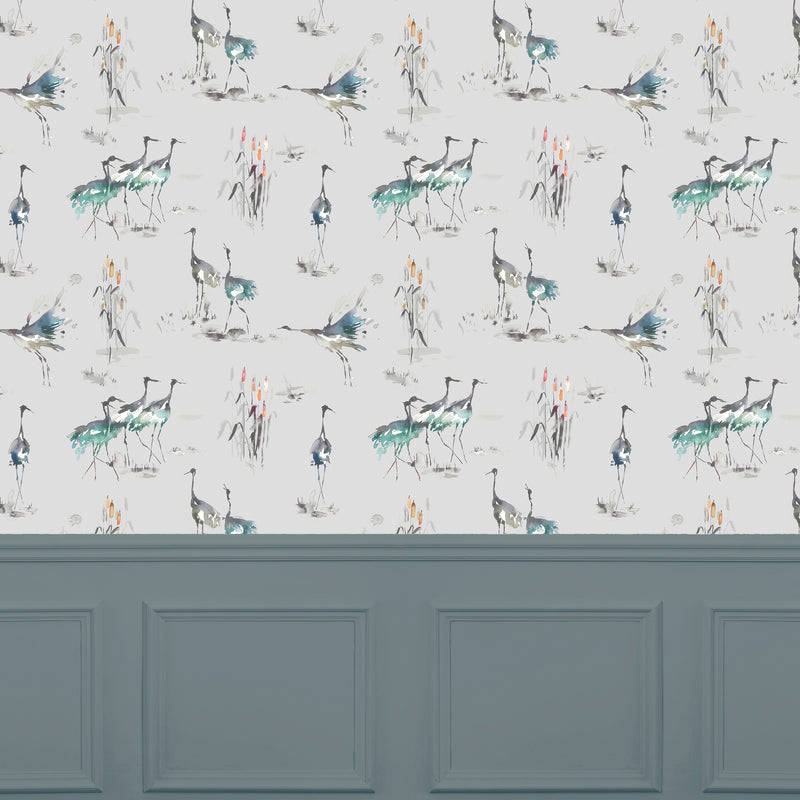 Cranes Cobalt Wallpaper by Voyage Maison | CRANES/WPO/COB