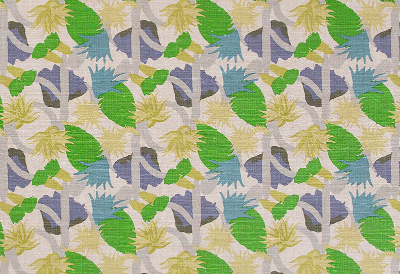 Cactus Flower Green fabric by Christopher Farr Cloth