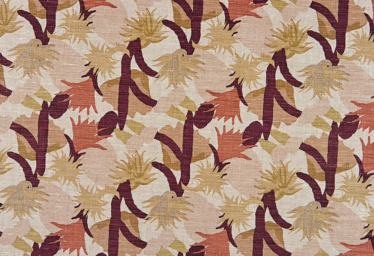 Cactus Flower Wine fabric by Christopher Farr Cloth
