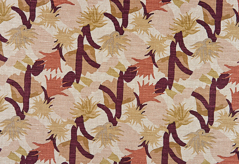 Cactus Flower Wine fabric by Christopher Farr Cloth