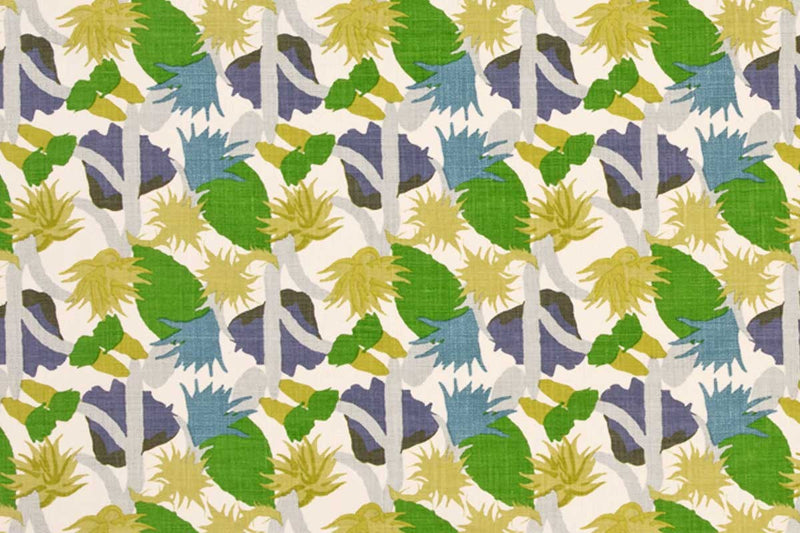 Cactus Flower Parakeet Fabric by Christopher Farr Cloth